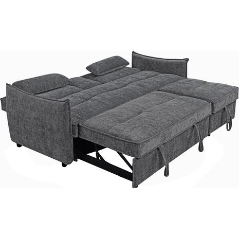 ΚΑΝΑΠΕΣ ΚΡΕΒΑΤΙ 2-ΘΕΣΙΟΣ VELAR HM3305.01 ΓΚΡΙ ΥΦΑΣΜΑ 208x86x85Υεκ.