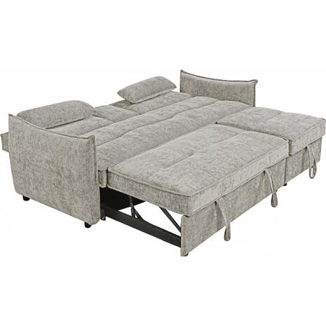 ΚΑΝΑΠΕΣ ΚΡΕΒΑΤΙ 2-ΘΕΣΙΟΣ VELAR HM3305.03 ΜΠΕΖ ΥΦΑΣΜΑ 208x86x85Υεκ.