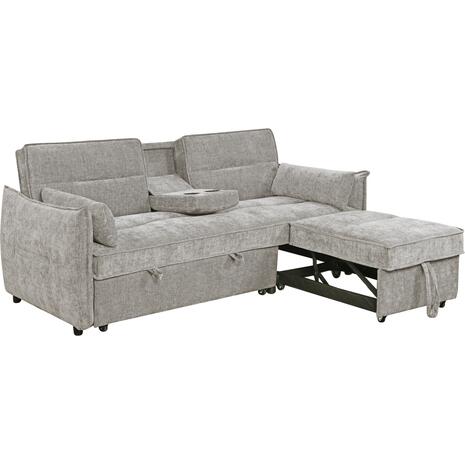 ΚΑΝΑΠΕΣ ΚΡΕΒΑΤΙ 2-ΘΕΣΙΟΣ VELAR HM3305.03 ΜΠΕΖ ΥΦΑΣΜΑ 208x86x85Υεκ.