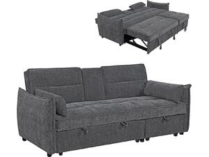 ΚΑΝΑΠΕΣ ΚΡΕΒΑΤΙ 2-ΘΕΣΙΟΣ VELAR HM3305.01 ΓΚΡΙ ΥΦΑΣΜΑ 208x86x85Υεκ.