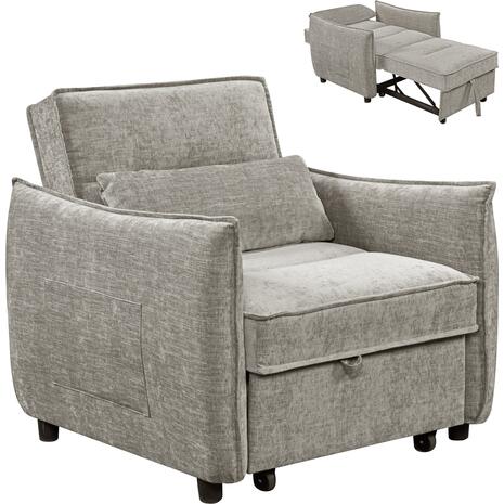 ΠΟΛΥΘΡΟΝΑ-ΚΡΕΒΑΤΙ ORYN HM3307.03 ΜΠΕΖ ΥΦΑΣΜΑ 89x85x84Υεκ.