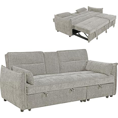 ΚΑΝΑΠΕΣ ΚΡΕΒΑΤΙ 2-ΘΕΣΙΟΣ VELAR HM3305.03 ΜΠΕΖ ΥΦΑΣΜΑ 208x86x85Υεκ.