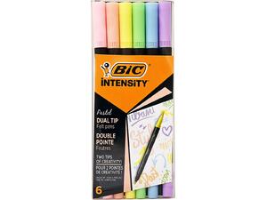 Μαρκαδόροι ζωγραφικής Bic Intensity Dual Tip διπλή μύτη 6 παστέλ χρώματα ( 503826)