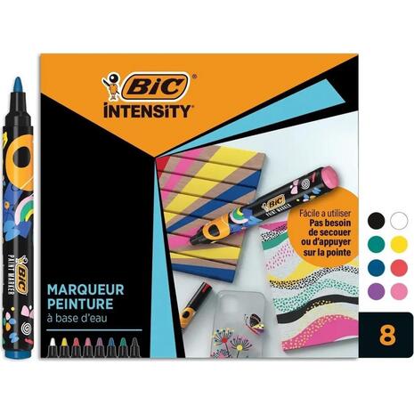 Μαρκαδόροι Bic Paint Marking Ακρυλικός με στρογγυλή μύτη (πακέτο 8 χρωμάτων)
