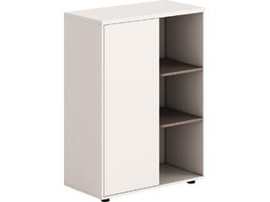 ΝΤΟΥΛΑΠΙ/ΒΙΒΛΙΟΘΗΚΗ NEWLINE HM18283 ΜΕΛΑΜΙΝΗ ΛΕΥΚΗ & ΑΝΟΙΧΤΟ ΚΑΦΕ 80x40x110Υεκ.