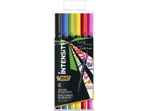 Μαρκαδόροι με δύο μύτες BIC Intensity (πακέτο 6 τεμαχίων)