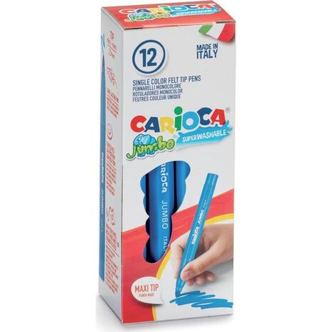 Μαρκαδόροι ζωγραφικής CARIOCA JUMBO Σιέλ (12 τεμάχια)
