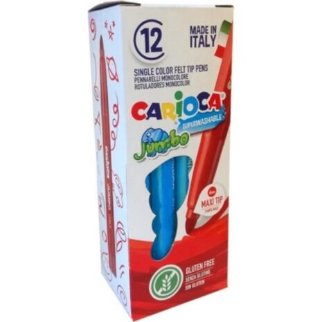 Μαρκαδόροι ζωγραφικής CARIOCA JUMBO Μπλε (12 τεμάχια)
