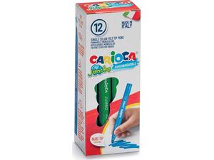 Μαρκαδόροι ζωγραφικής CARIOCA JUMBO Πράσινο (12 τεμάχια)