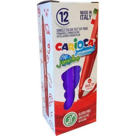 Μαρκαδόροι ζωγραφικής CARIOCA JUMBO Violet (12 τεμάχια)