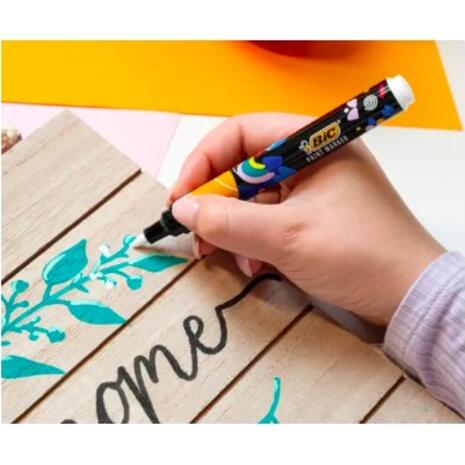 Μαρκαδόρος Bic Paint Marking Ακρυλικός με στρογγυλή μύτη Λευκός