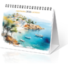 Ημερολόγιο επιτραπέζιο 2026 17x15cm - «12 μικρές ζωγραφιές»  Ζωγραφίζοντας την Ελλάδα με φως και χρώμα