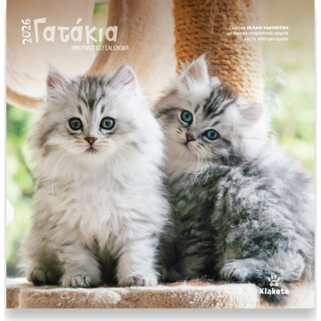 Ημερολόγιο τοίχου 2026 30x30cm - «Γατάκια»