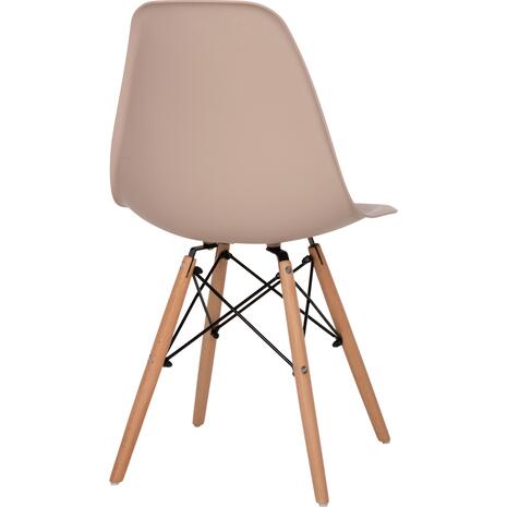 ΚΑΡΕΚΛΑ ΤΡΑΠΕΖΑΡΙΑΣ 2ΤΜΧ TWIST HM8460.55 ΚΑΠΟΥΤΣΙΝΟ PP--ΞΥΛΟ ΟΞΙΑΣ 46x50x82Υεκ. (σετ 2 τεμαχίων)