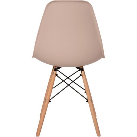 ΚΑΡΕΚΛΑ ΤΡΑΠΕΖΑΡΙΑΣ 2ΤΜΧ TWIST HM8460.55 ΚΑΠΟΥΤΣΙΝΟ PP--ΞΥΛΟ ΟΞΙΑΣ 46x50x82Υεκ. (σετ 2 τεμαχίων)