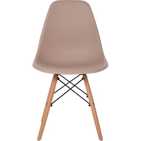 ΚΑΡΕΚΛΑ ΤΡΑΠΕΖΑΡΙΑΣ 2ΤΜΧ TWIST HM8460.55 ΚΑΠΟΥΤΣΙΝΟ PP--ΞΥΛΟ ΟΞΙΑΣ 46x50x82Υεκ. (σετ 2 τεμαχίων)