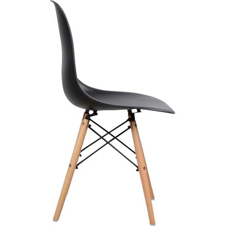 ΚΑΡΕΚΛΑ ΤΡΑΠΕΖΑΡΙΑΣ 2ΤΜΧ TWIST HM8460.22 ΜΑΥΡΟ PP--ΞΥΛΟ ΟΞΙΑΣ 46x50x82Υεκ. (σετ 2 τεμαχίων)