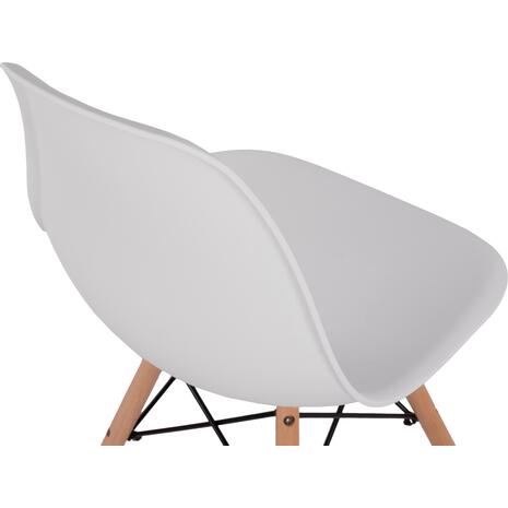 ΚΑΡΕΚΛΑ ΤΡΑΠΕΖΑΡΙΑΣ 2ΤΜΧ TWIST HM8460.21 ΛΕΥΚΟ PP--ΞΥΛΟ ΟΞΙΑΣ 46x50x82Υεκ. (σετ 2 τεμαχίων)