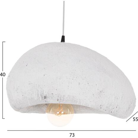 ΦΩΤΙΣΤΙΚΟ ΟΡΟΦΗΣ ΜΕ ΟΨΗ ΠΕΤΡΑΣ STONER (L) HM4419.02 ΛΕΥΚΟ 73x55x40Υεκ.