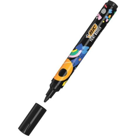 Μαρκαδόρος Bic Paint Marking Ακρυλικός με στρογγυλή μύτη Μαύρο