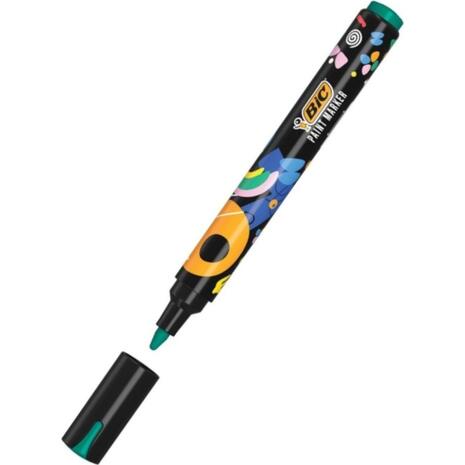 Μαρκαδόρος Bic Paint Marking Ακρυλικός με στρογγυλή μύτη Πράσινο
