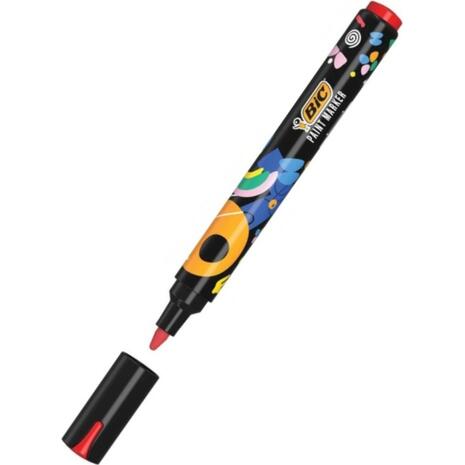 Μαρκαδόρος Bic Paint Marking Ακρυλικός με στρογγυλή μύτη Κόκκινο