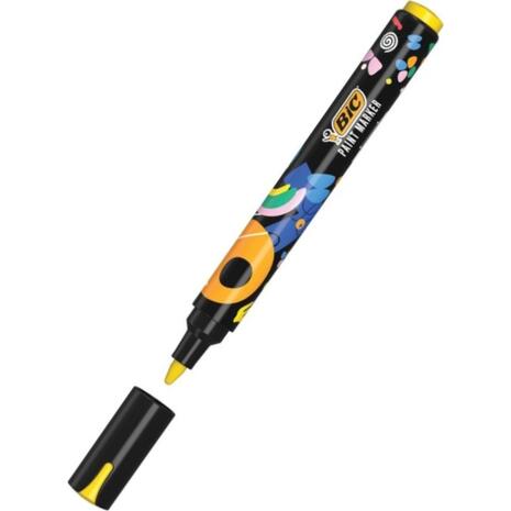 Μαρκαδόρος Bic Paint Marking Ακρυλικός με στρογγυλή μύτη Κίτρινο