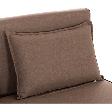 ΚΑΝΑΠΕΣ ΚΡΕΒΑΤΙ 2 ΑΤΟΜΩΝ ASMA HM3077.07 ΣΚΟΥΡΟ ΜΠΕΖ ΥΦΑΣΜΑ 143x78x84Yεκ.