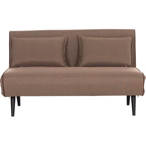 ΚΑΝΑΠΕΣ ΚΡΕΒΑΤΙ 2 ΑΤΟΜΩΝ ASMA HM3077.07 ΣΚΟΥΡΟ ΜΠΕΖ ΥΦΑΣΜΑ 143x78x84Yεκ.