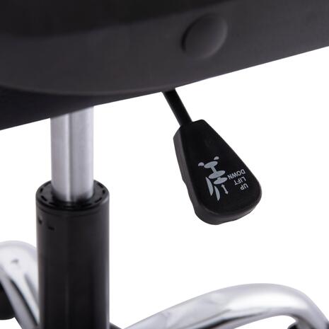 ΚΑΡΕΚΛΑ ΓΡΑΦΕΙΟΥ CANAN HM1201 ΜΑΥΡO PVC-ΒΑΣΗ ΧΡΩΜΙΟΥ 66x61x105Υεκ. (Black)