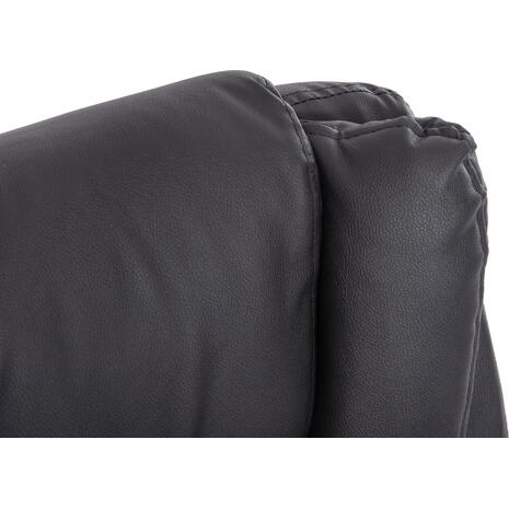 ΚΑΡΕΚΛΑ ΓΡΑΦΕΙΟΥ CANAN HM1201 ΜΑΥΡO PVC-ΒΑΣΗ ΧΡΩΜΙΟΥ 66x61x105Υεκ. (Black)