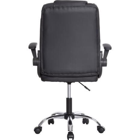 ΚΑΡΕΚΛΑ ΓΡΑΦΕΙΟΥ CANAN HM1201 ΜΑΥΡO PVC-ΒΑΣΗ ΧΡΩΜΙΟΥ 66x61x105Υεκ. (Black)