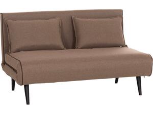 ΚΑΝΑΠΕΣ ΚΡΕΒΑΤΙ 2 ΑΤΟΜΩΝ ASMA HM3077.07 ΣΚΟΥΡΟ ΜΠΕΖ ΥΦΑΣΜΑ 143x78x84Yεκ.