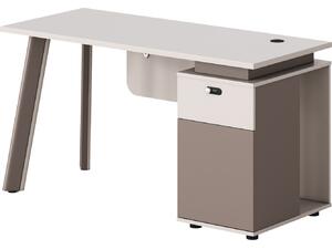 ΓΡΑΦΕΙΟ ΜΕ ΔΕΞΙ ΝΤΟΥΛΑΠΙ NEWLINE HM18273R ΜΕΛΑΜΙΝΗ ΕΚΡΟΥ-ΑΝΟΙΧΤΟ ΚΑΦΕ 120x60x75Υεκ