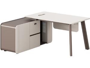 ΓΡΑΦΕΙΟ ΑΡΙΣΤΕΡΗ ΓΩΝΙΑ NEWLINE HM18272L ΜΕΛΑΜΙΝΗ ΕΚΡΟΥ-ΑΝΟΙΧΤΟ ΚΑΦΕ 160x145x75Υεκ