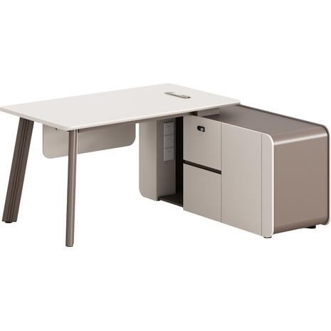 ΓΡΑΦΕΙΟ ΔΕΞΙΑ ΓΩΝΙΑ NEWLINE HM18272R ΜΕΛΑΜΙΝΗ ΕΚΡΟΥ-ΑΝΟΙΧΤΟ ΚΑΦΕ 160x145x75Υεκ