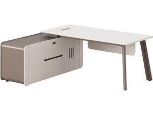 ΓΡΑΦΕΙΟ ΑΡΙΣΤΕΡΗ ΓΩΝΙΑ NEWLINE HM18271L ΜΕΛΑΜΙΝΗ ΕΚΡΟΥ-ΑΝΟΙΧΤΟ ΚΑΦΕ 200x165x75Υεκ