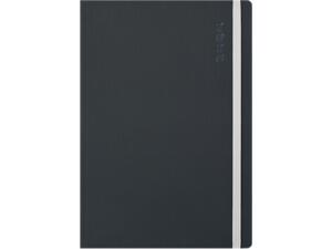 Ημερολόγιο ημερήσιο 2026 Linardatos Vela ημιεύκαμπτο με λάστιχο 17x24cm (62114-B) Μαύρο