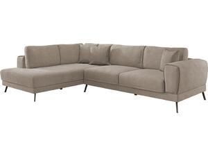 ΚΑΝΑΠΕΣ ΚΡΕΒΑΤΙ ΑΡΙΣΤΕΡΗ ΓΩΝΙΑ ZENORA HM3337.03L ΜΠΕΖ ΥΦΑΣΜΑ 303x214x80Υεκ