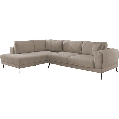 ΚΑΝΑΠΕΣ ΚΡΕΒΑΤΙ ΑΡΙΣΤΕΡΗ ΓΩΝΙΑ ZENORA HM3337.03L ΜΠΕΖ ΥΦΑΣΜΑ 303x214x80Υεκ