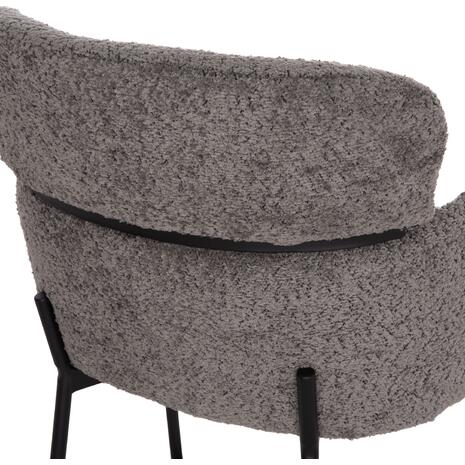 ΣΚΑΜΠΟ ΜΕΣ. ΥΨΟΥΣ WOLF HM8584.01 ΓΚΡΙ ΥΦΑΣΜΑ ΜΠΟΥΚΛΕ-ΜΕΤΑΛΛΙΚΑ ΠΟΔΙΑ 56x57x98Yεκ. (σετ 2 τεμαχίων) (Γκρι)