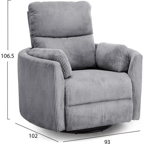 ΠΟΛΥΘΡΟΝΑ ΘΗΛΑΣΜΟΥ/RELAX VELMORA HM3300.01 ΓΚΡΙ ΚΟΤΛΕ ΥΦΑΣΜΑ 100x90x100Υεκ