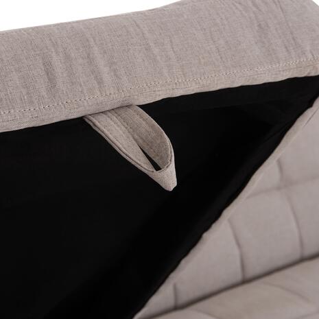 ΓΩΝΙΑΚΟΣ ΚΑΝΑΠΕΣ-ΚΡΕΒΑΤΙ ΑΝΑΣΤΡΕΨΙΜΟΣ NEZU HM3294.02 ΜΠΕΖ ΥΦΑΣΜΑ 210x140x78Υεκ.