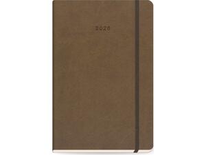 Ημερολόγιο ημερήσιο TWF 2026 Enviro 700 soft με λάστιχο 16,6x23,4cm Cinnamon