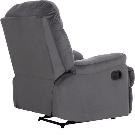 ΠΟΛΥΘΡΟΝΑ RELAX BRAYLEN HM3298.01 ΓΚΡΙ ΒΕΛΟΥΔΟ 85x90x95Υεκ.