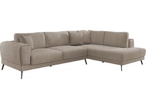 ΚΑΝΑΠΕΣ ΚΡΕΒΑΤΙ ΔΕΞΙΑ ΓΩΝΙΑ ZENORA HM3337.03R ΜΠΕΖ ΥΦΑΣΜΑ 303x214x80Υεκ