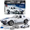Mattel Brick Shop Hot Wheels Corvette Grand Sport Building Toy Kit (918 Pieces), For Collectors (JGR31)