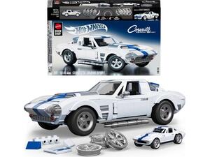 Mattel Brick Shop Hot Wheels Corvette Grand Sport Building Toy Kit (918 Pieces), For Collectors (JGR31)