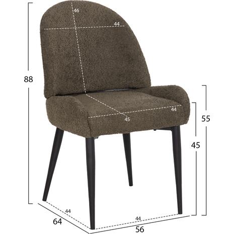 ΚΑΡΕΚΛΑ SARKY HM8585.13 ΥΦΑΣΜΑ ΜΠΟΥΚΛΕ ΠΡΑΣΙΝΟ ΜΕ ΜΕΤΑΛΛΙΚΑ ΠΟΔΙΑ 56x64x88Yεκ. (σετ 2 τεμαχίων)