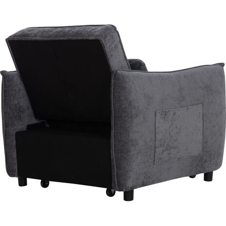 ΠΟΛΥΘΡΟΝΑ-ΚΡΕΒΑΤΙ ORYN HM3307.01 ΓΚΡΙ ΥΦΑΣΜΑ 85x88x78Υεκ.